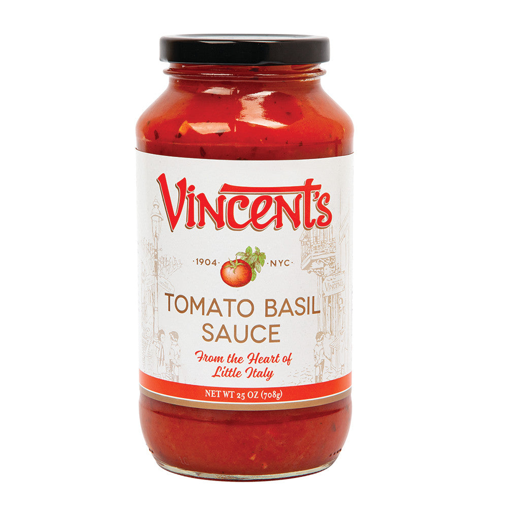 Wholesale Vincent'S Tomato Basil Sauce 25 Oz Jar- Bulk