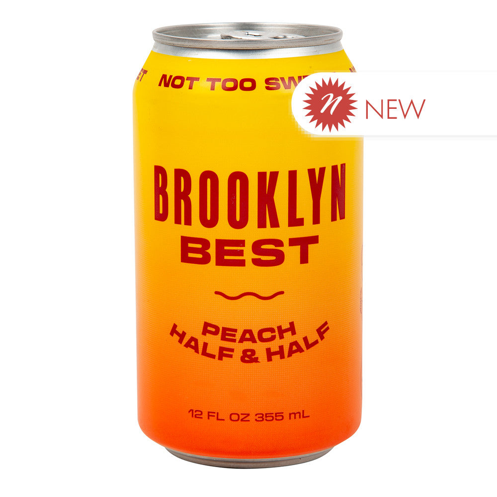 Wholesale Brooklyn Best - Peach Half & Half - 12Oz-12ct Case Bulk