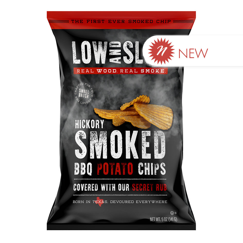 Wholesale Low & Slow - Hickory Smoked Potato Chips - 5Oz-6ct Case Bulk