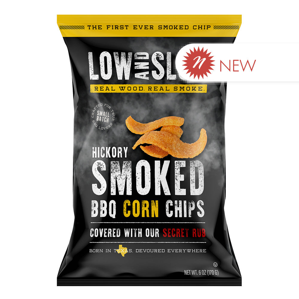 Wholesale Low & Slow - -Hickory Smoked Corn Chips - 6Oz-6ct Case Bulk