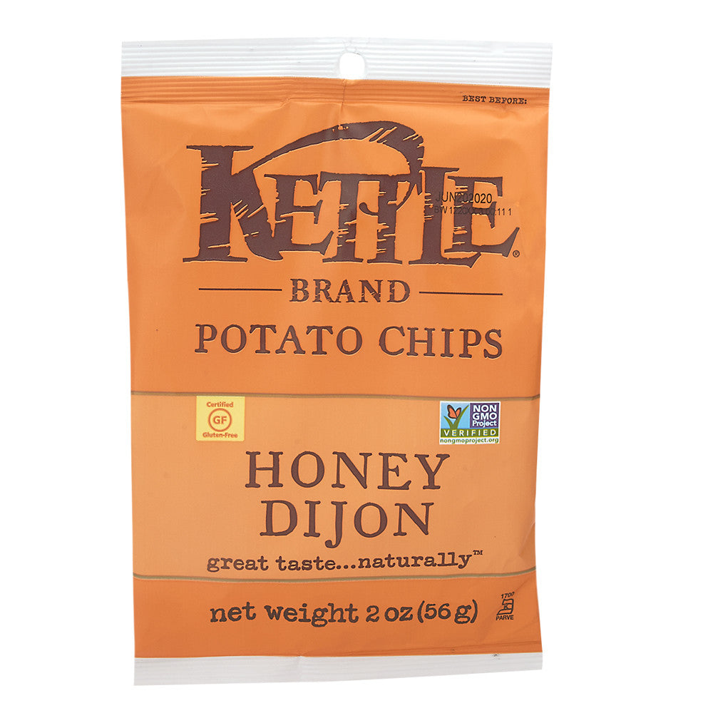 Wholesale Kettle Honey Dijon Potato Chips 2 Oz Peg Bag-24ct Case Bulk