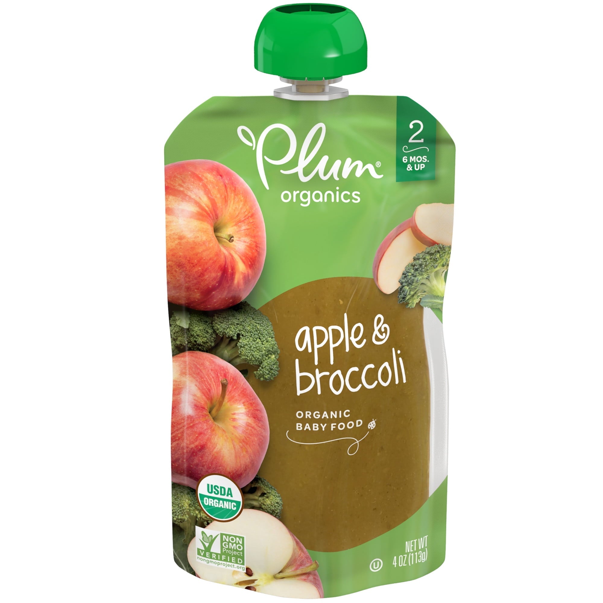 Plum Organics Baby Food Broccoli & Plum 4.22 oz Bag