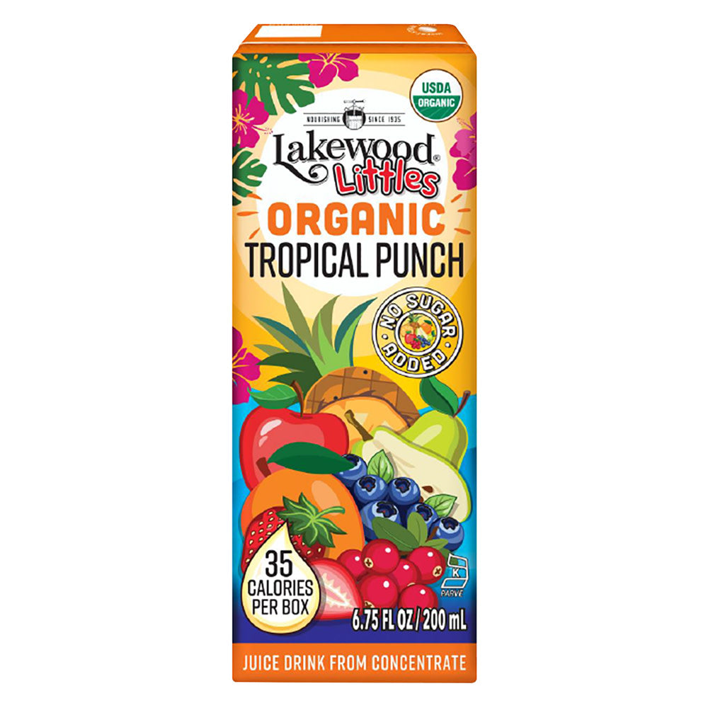 Wholesale Lakewood Juices Organic Tropical Punch 4 Packs 8 Count 6.75 Oz- Bulk