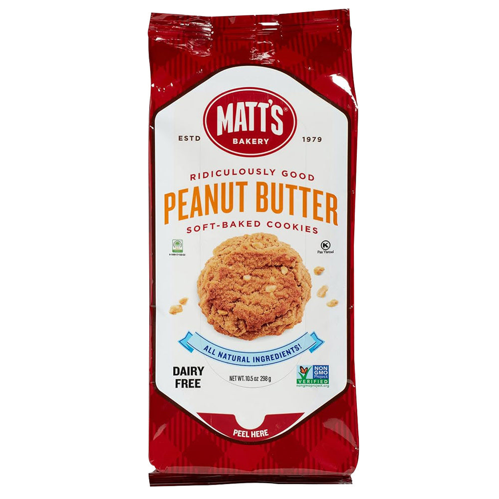 Wholesale Matt'S Cookies Peanut Butter Soft Baked Cookies 10.5 Oz Bag-6ct Case Bulk