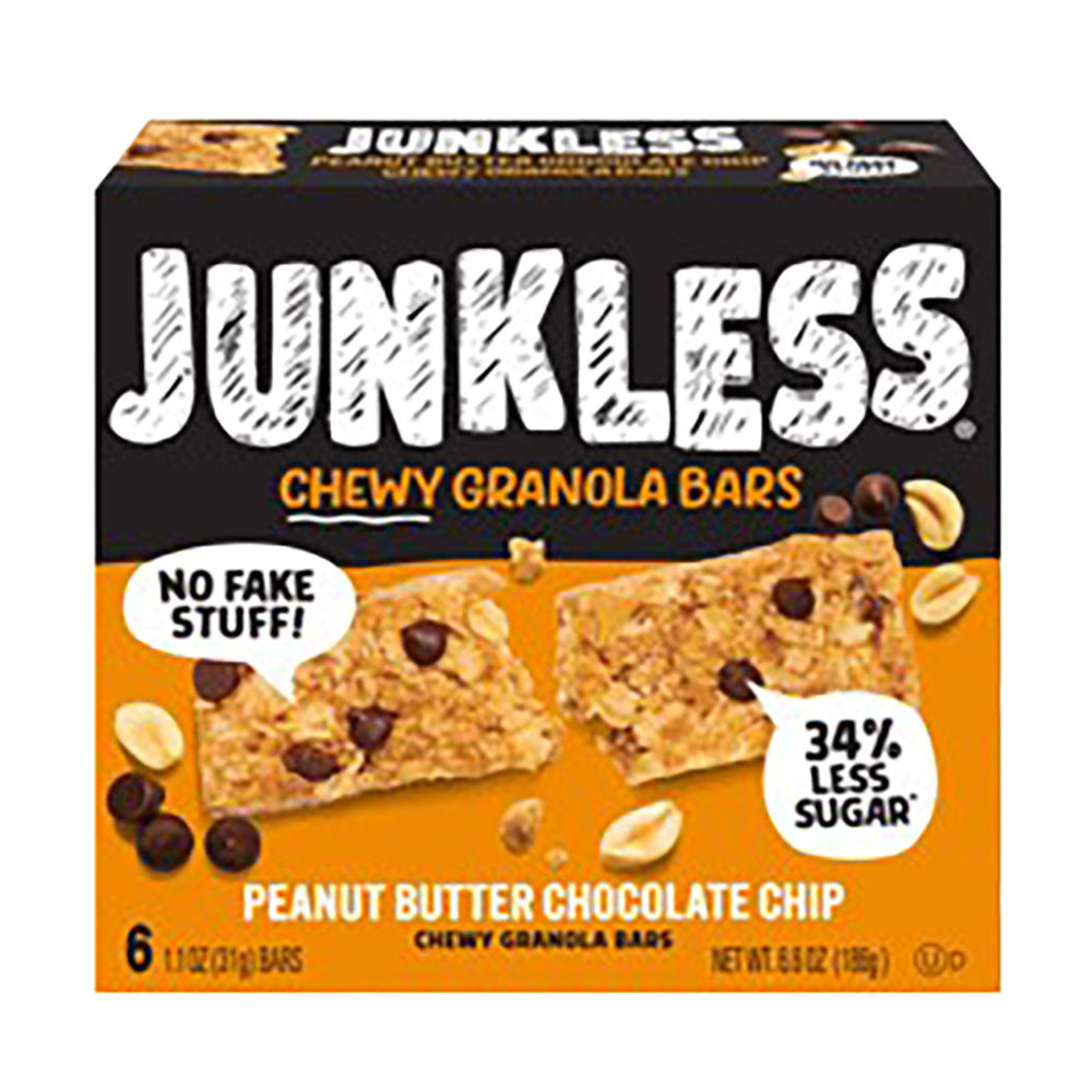 Wholesale Junkless Peanut Butter Chip Bars 6 Ct-8ct Case Bulk