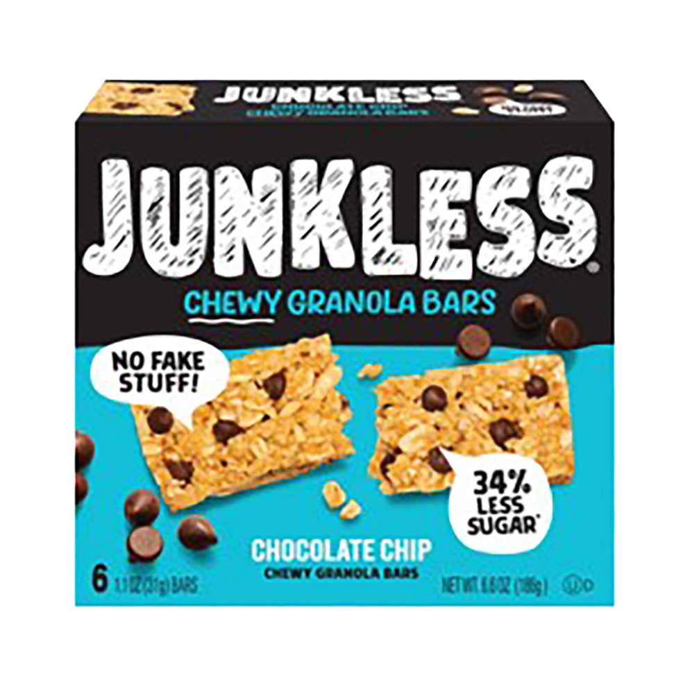 Wholesale Junkless - Chocolate Chip Bars (6Ct)- Bulk