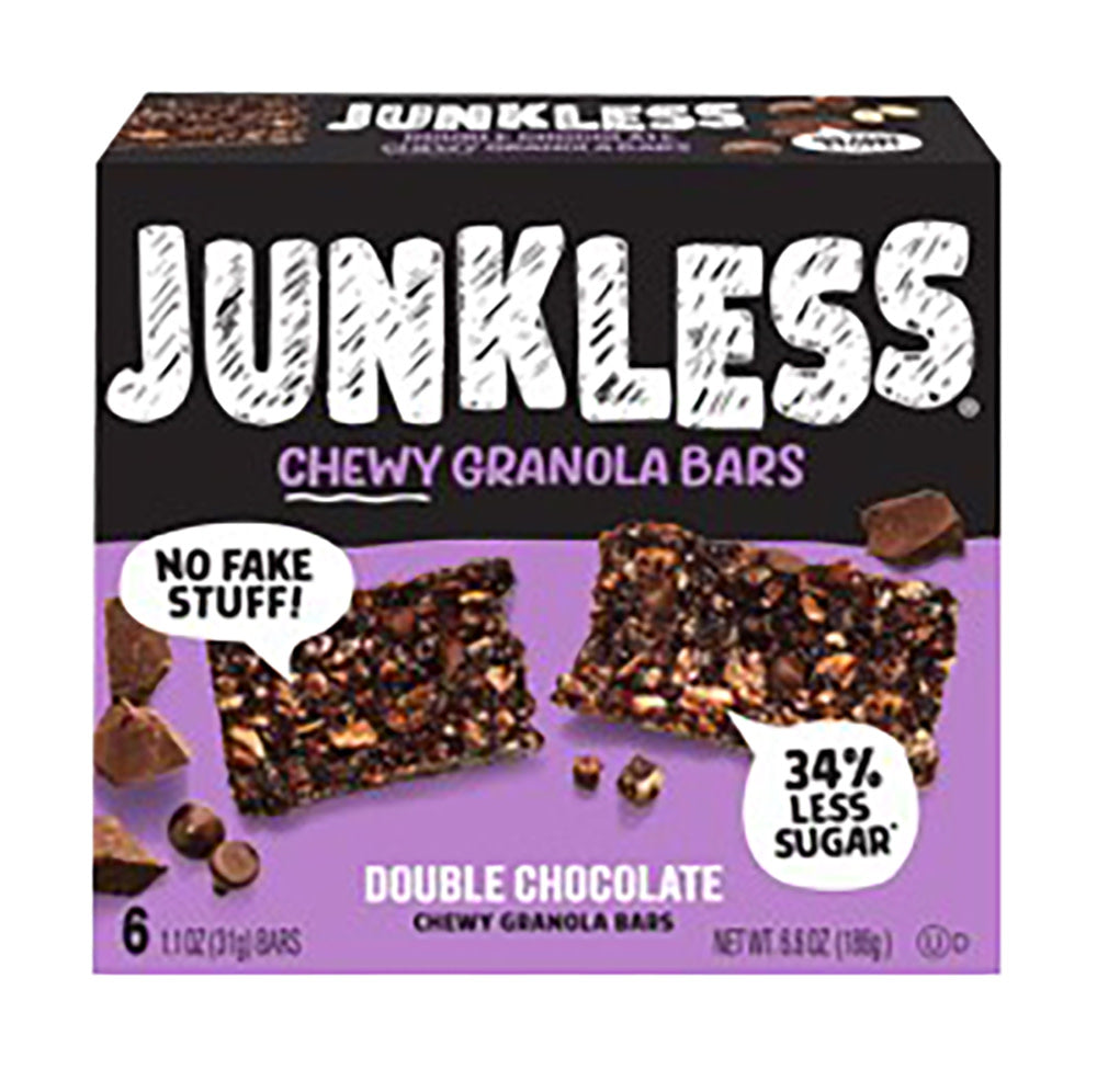 Wholesale Junkless - Double Chocolate Bars (6Ct)-8ct Case Bulk