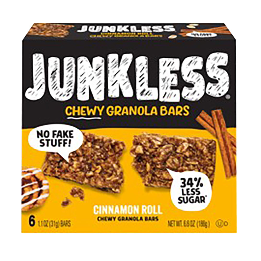 Wholesale Junkles - Cinnamon Roll Bars (6Ct) - 6.6Oz-8ct Case Bulk