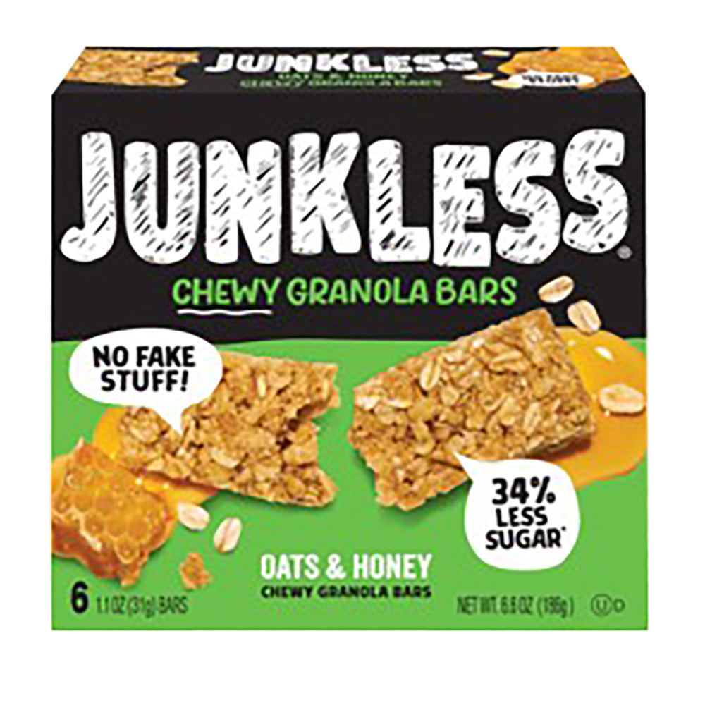 Wholesale Junkless - Oats And Honey Bars (6Ct) - 6.6Oz- Bulk
