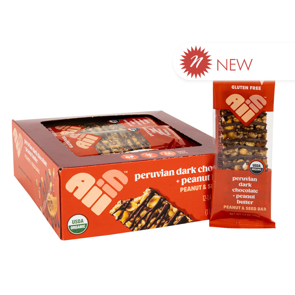 Wholesale All In Peruvian Dark Chocolate & Peanut Butter Bars 1.4 Oz Box- Bulk