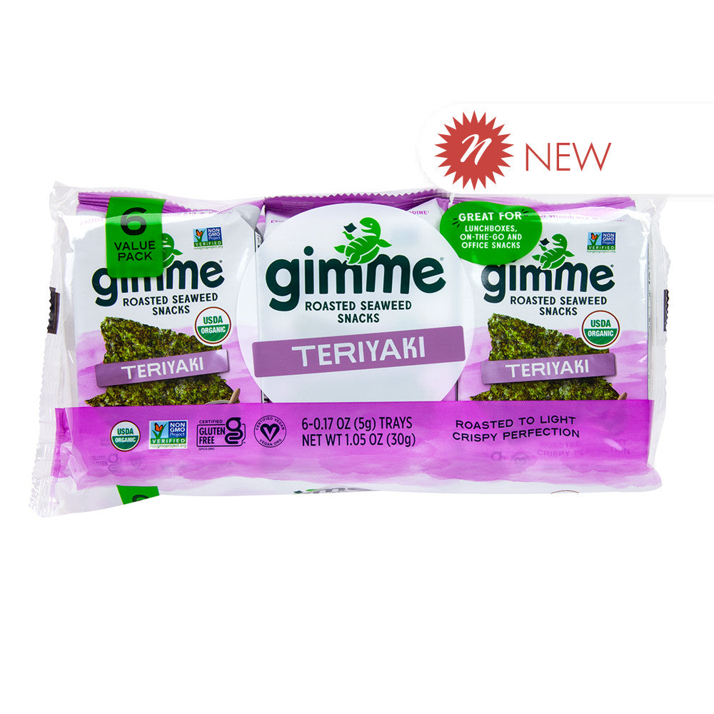 Wholesale Gimme - Teriyaki Seaweed Snacks(6Ct) - 1.05Oz-8ct Case Bulk