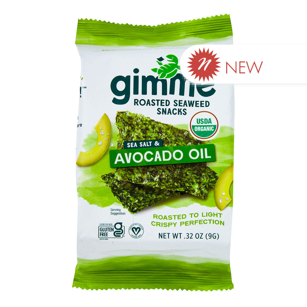 Wholesale Gimme - Sea Salt & Avo Oil Seaweed Snacks - .35Oz-12ct Case Bulk