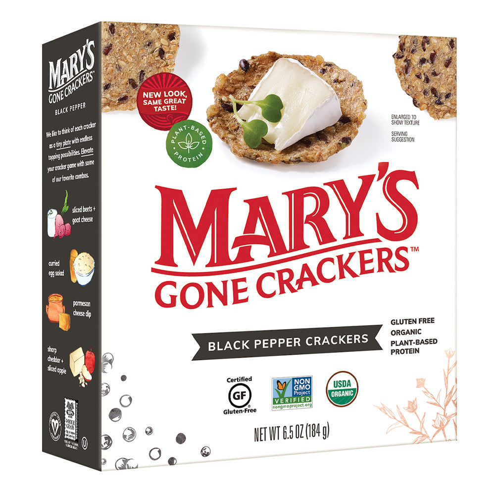 Wholesale Mary'S Gone Crackers Black Pepper Crackers 6.5 Oz Box-6ct Case Bulk