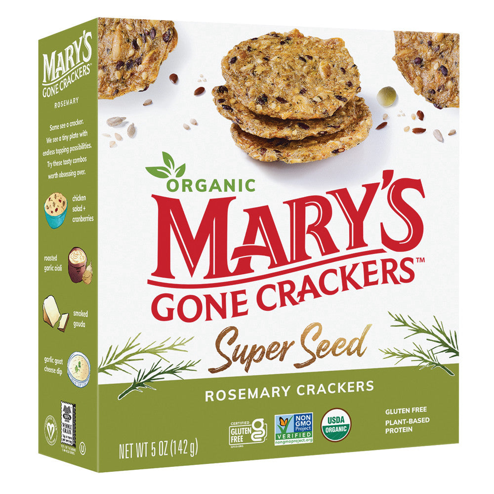 Wholesale Mary'S Gone Crackers Super Seed Rosemary Crackers 5 Oz Box-6ct Case Bulk