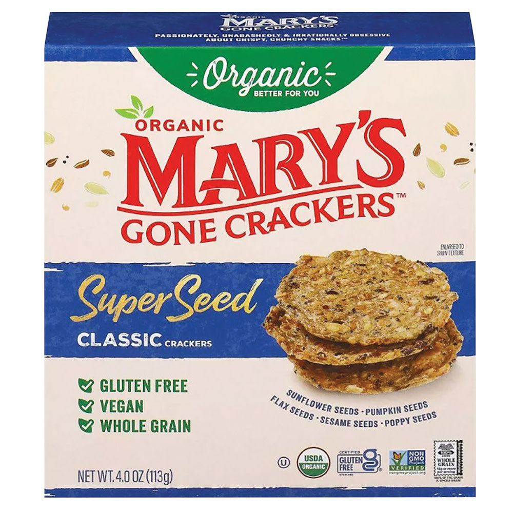 Wholesale Marys Gone Crackers - Super Seed Classic - 4Oz- Bulk