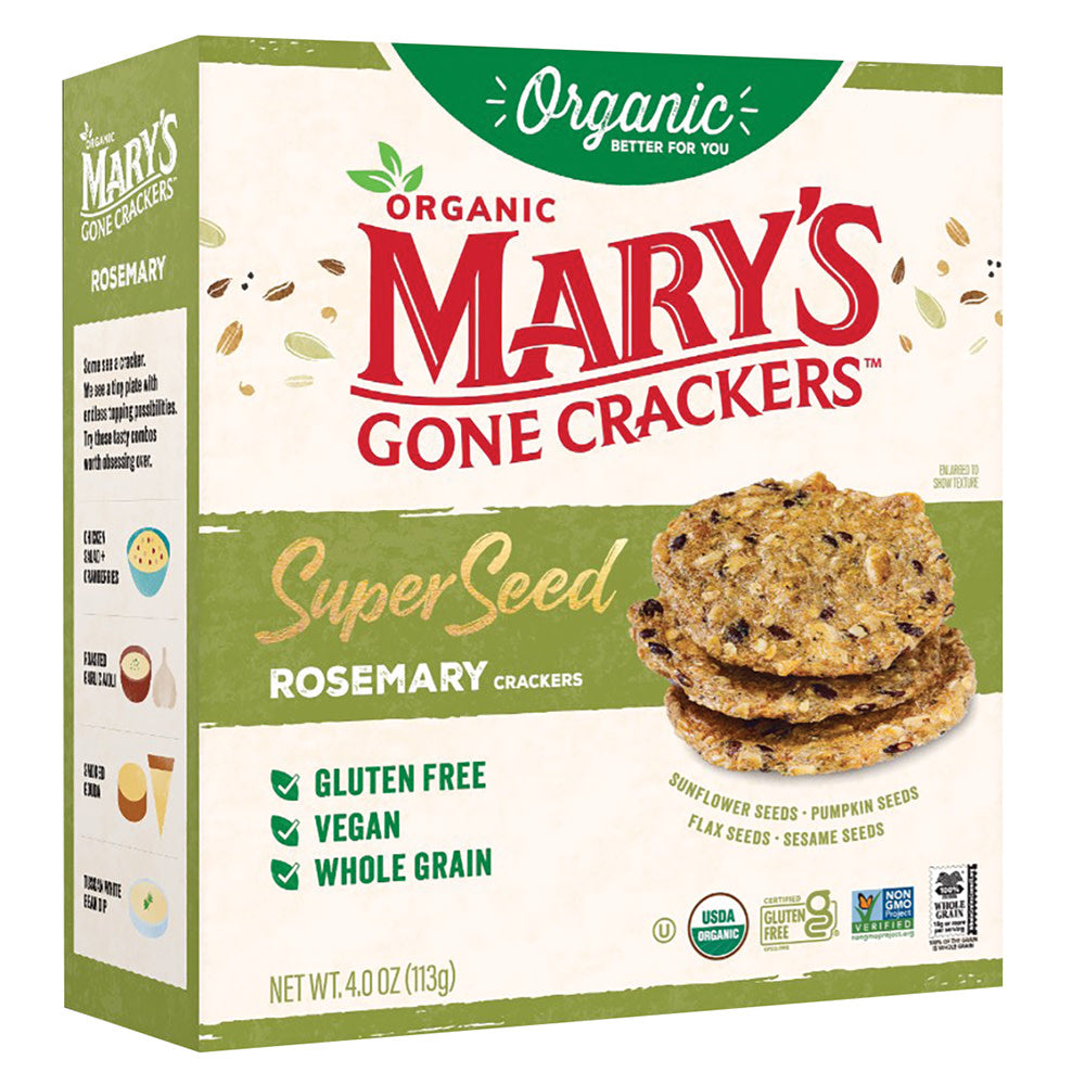 Wholesale Marys Gone Crackers - Super Seed Rosemary - 4Oz- Bulk