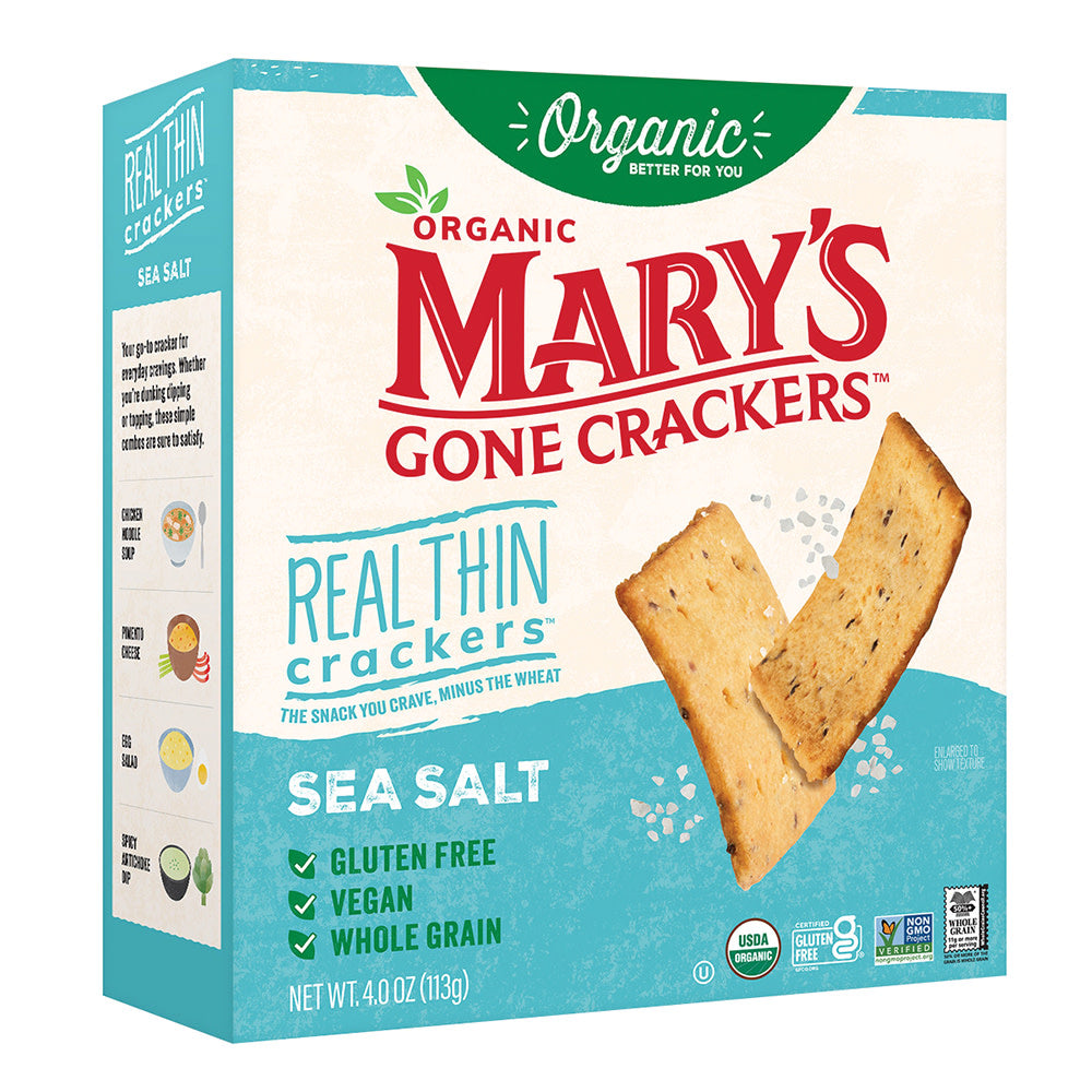 Wholesale Mary'S Gone Crackers Sea Salt Real Thin Crackers 4 Oz Box- Bulk