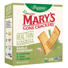 Wholesale Mary'S Gone Crackers Garlic Rosemary Real Thin Crackers 4 Oz Box- Bulk