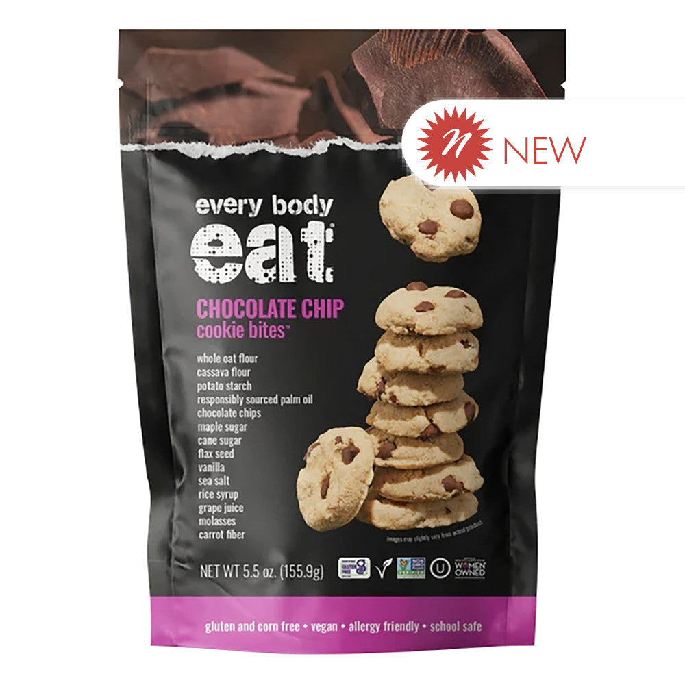 Wholesale Every Body Eat - Cookie Bites - Chocolate Chip - 5.5Oz- Bulk
