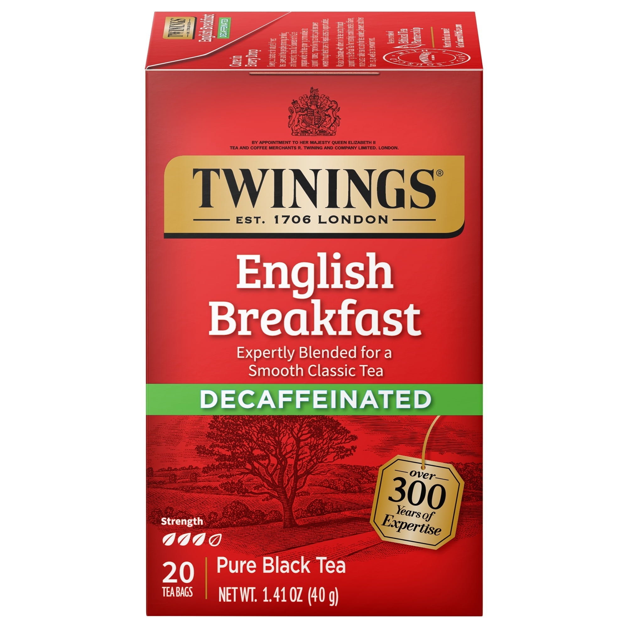 Twinings Of London Decaffeinated Pure Black Tea 1.41 Oz