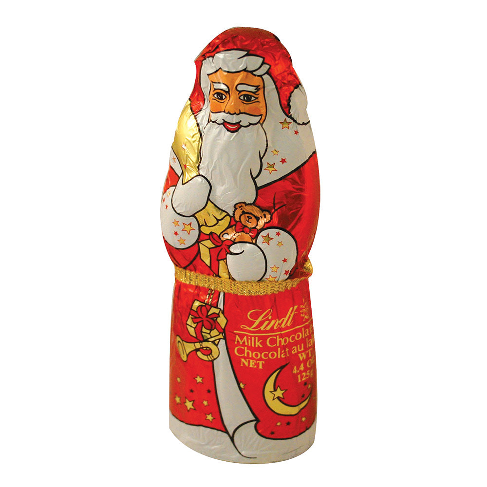 Wholesale Lindt Milk Chocolate Foiled Santa 4.4 Oz-18ct Case Bulk