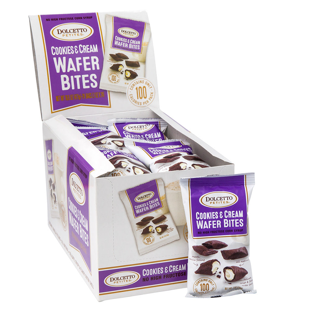 Dolcetto Cookies And Cream Wafer Bites 0.7Oz