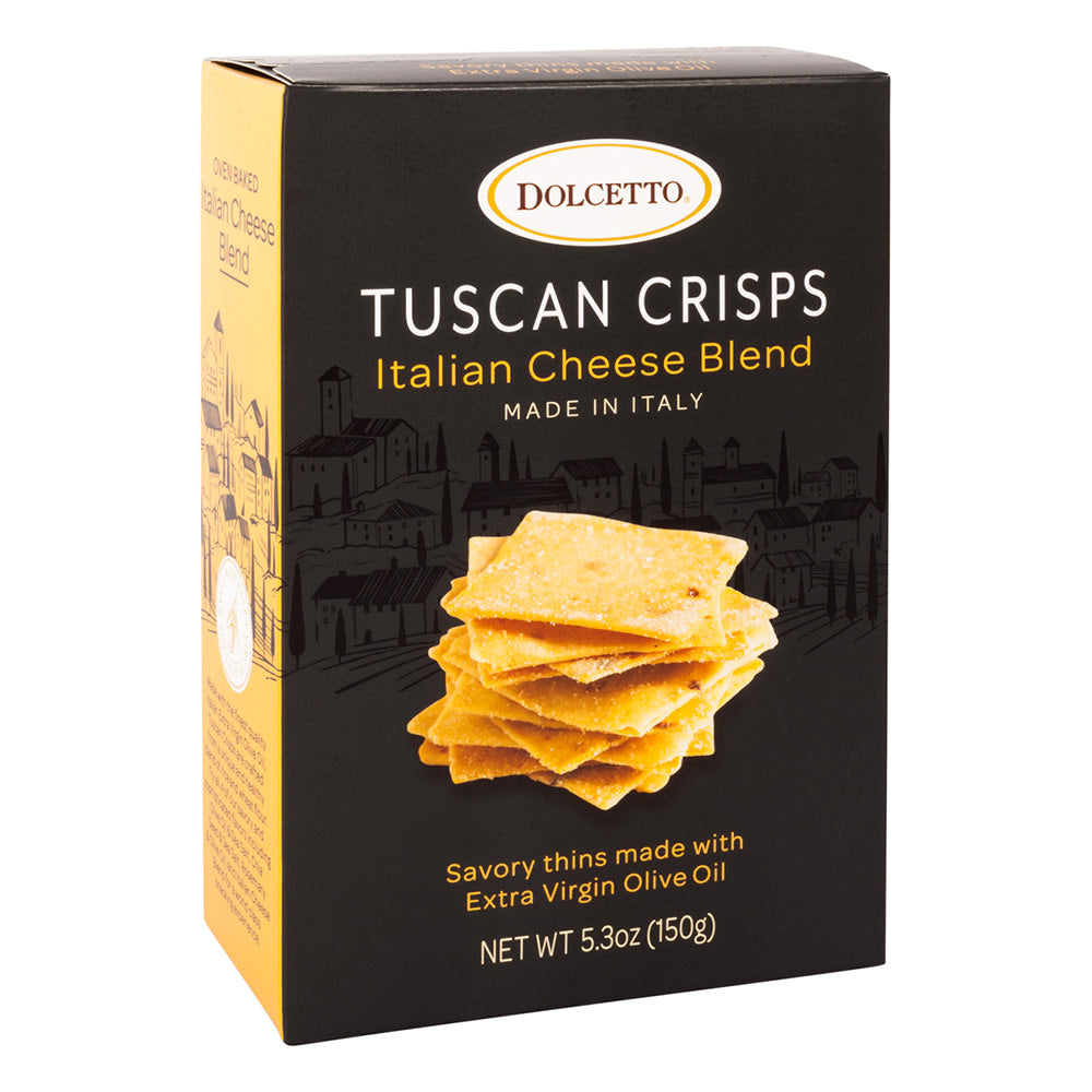 Dolcetto Italian Cheese Blend Tuscan Crisps 5.3 Oz Box