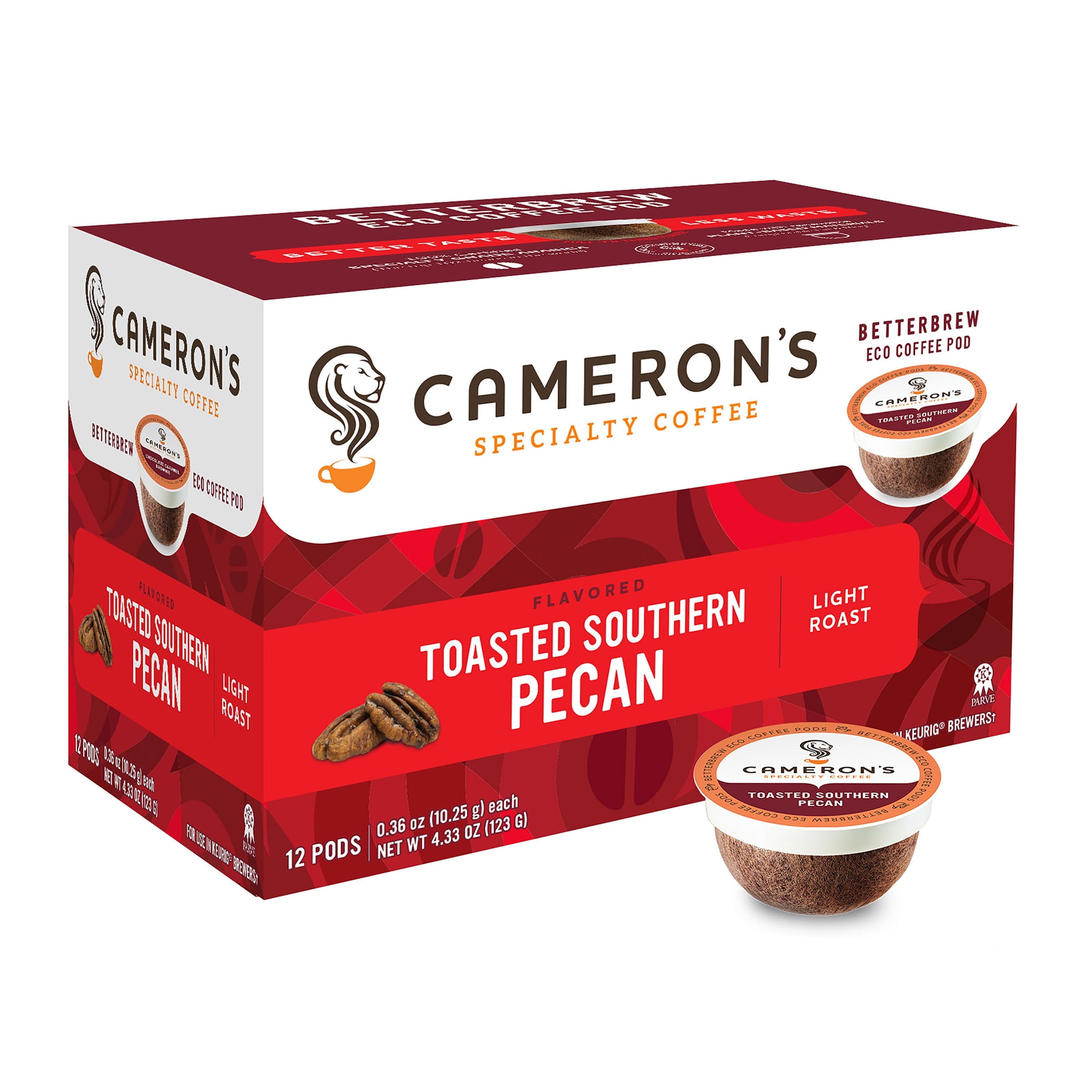 Camerons Coffee Coffee Handcrafted Single Serve Filtered Toasted Southern Pecan 12 Ct Box
