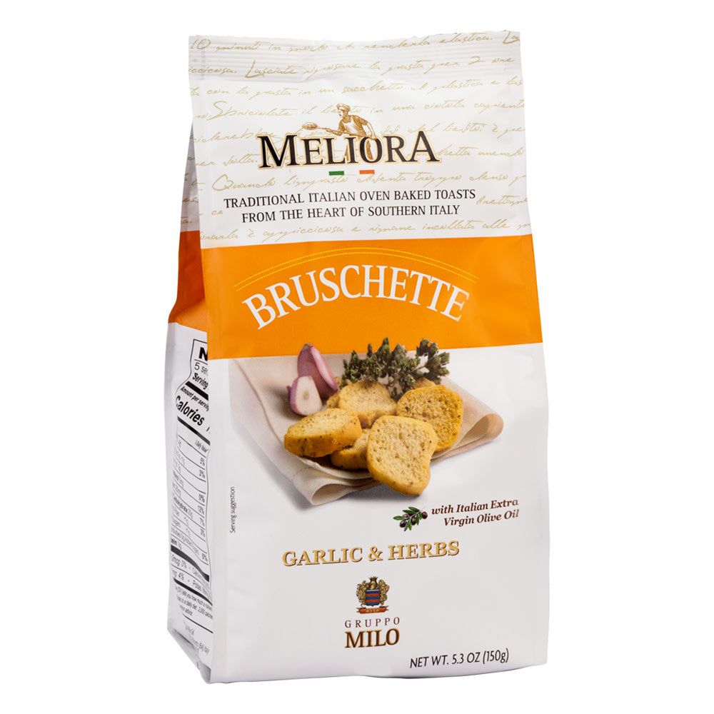 Wholesale Meliora Garlic And Herb Bruschette 5.3 Oz Bag-10ct Case Bulk