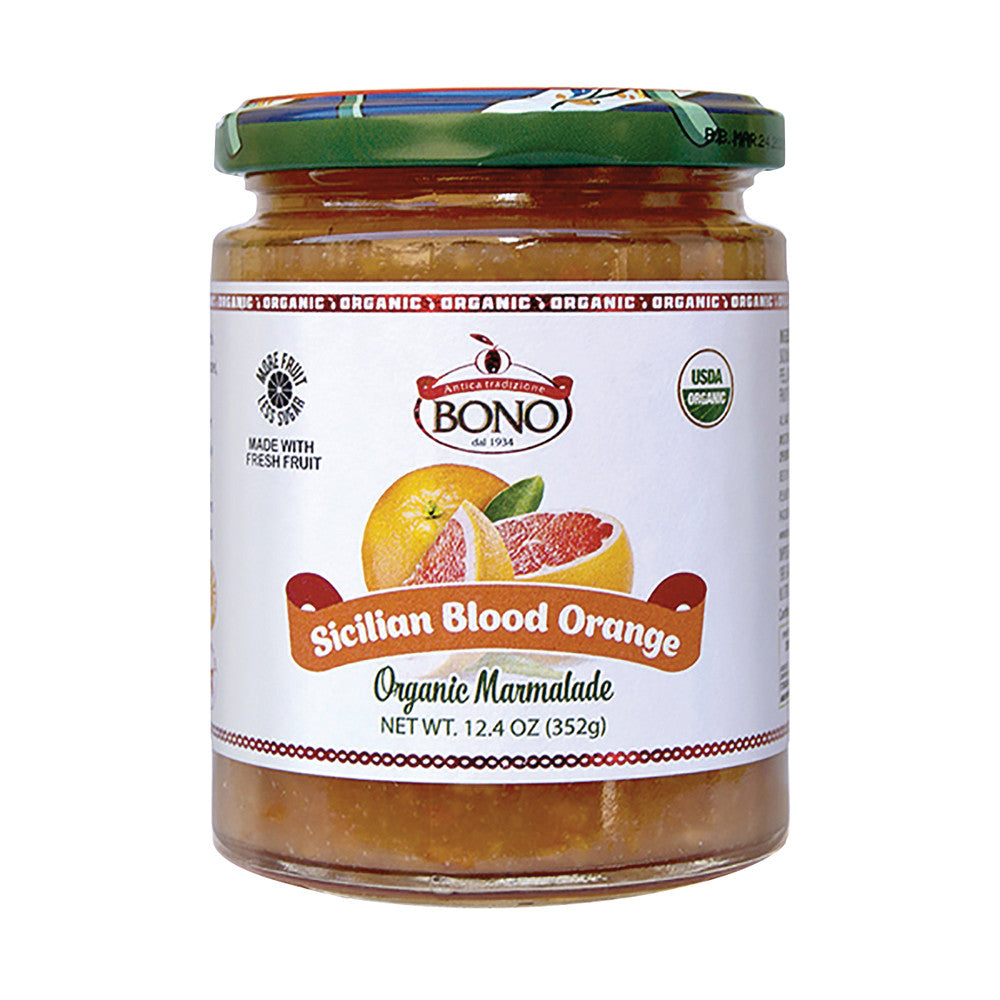 Bono Organic Sicilian Blood Orange Marmalade 12.4 Oz Jar
