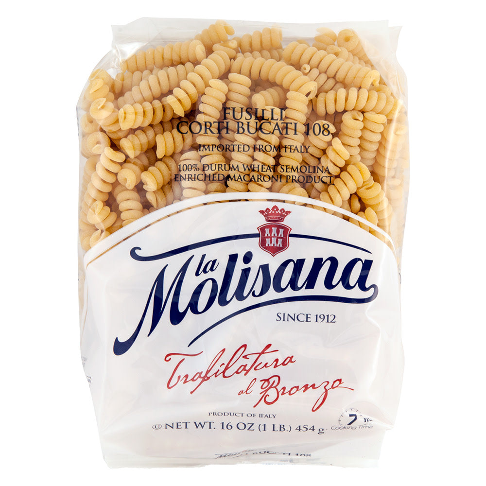 Wholesale La Molisana Fusilli Corti Bucati Pasta 16 Oz Bag # 108-12ct Case Bulk