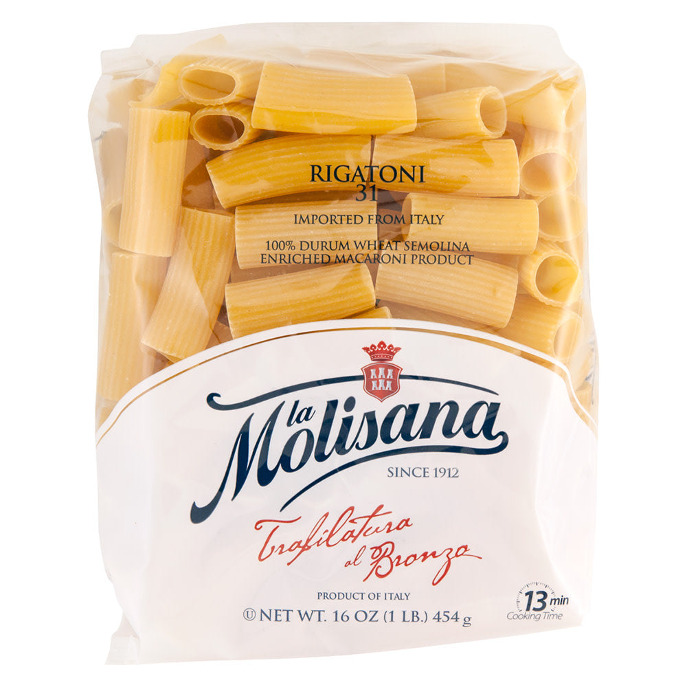 Wholesale La Molisana Rigatoni Pasta 16 Oz Bag # 31B-12ct Case Bulk