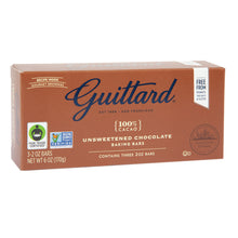 Wholesale Guittard Unsweetened Baking Bar 6 Oz Box- Bulk
