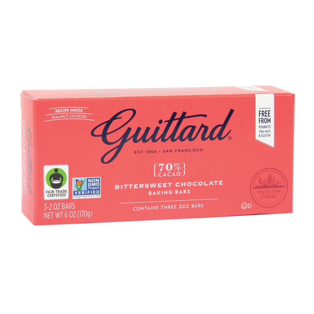 Wholesale Guittard Bittersweet Chocolate Baking Bar 6 Oz Box-12ct Case Bulk