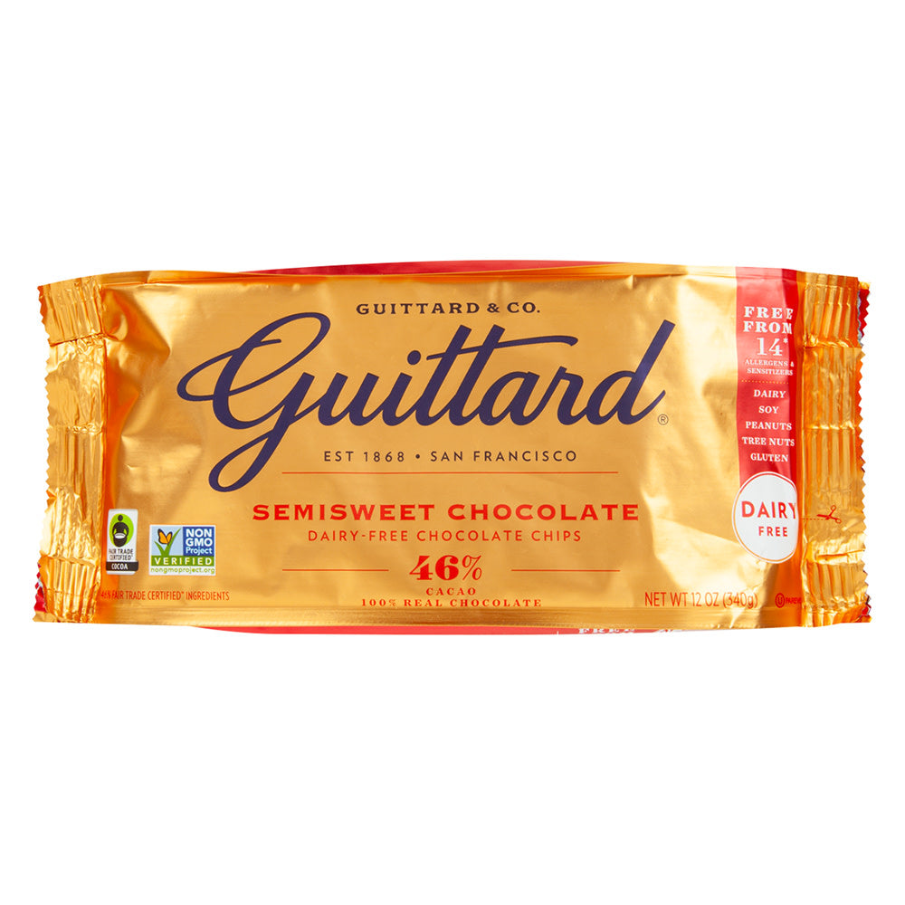 Wholesale Guittard Semisweet Chocolate Chips 12 Oz Bag-12ct Case Bulk