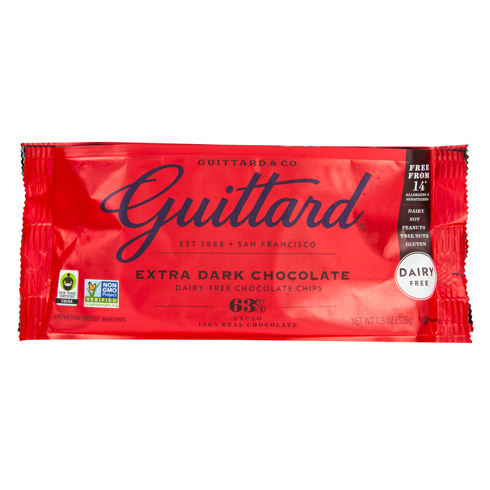 Wholesale Guittard Extra Dark Chocolate Chips 11.5 Oz Bag-12ct Case Bulk