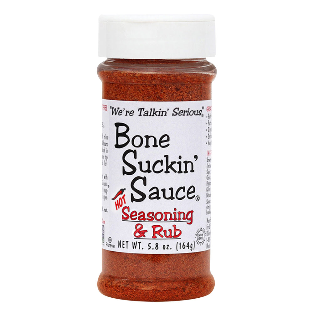 Bone Suckin' Sauce Hot Seasoning And Rub 6.2 Oz Bottle