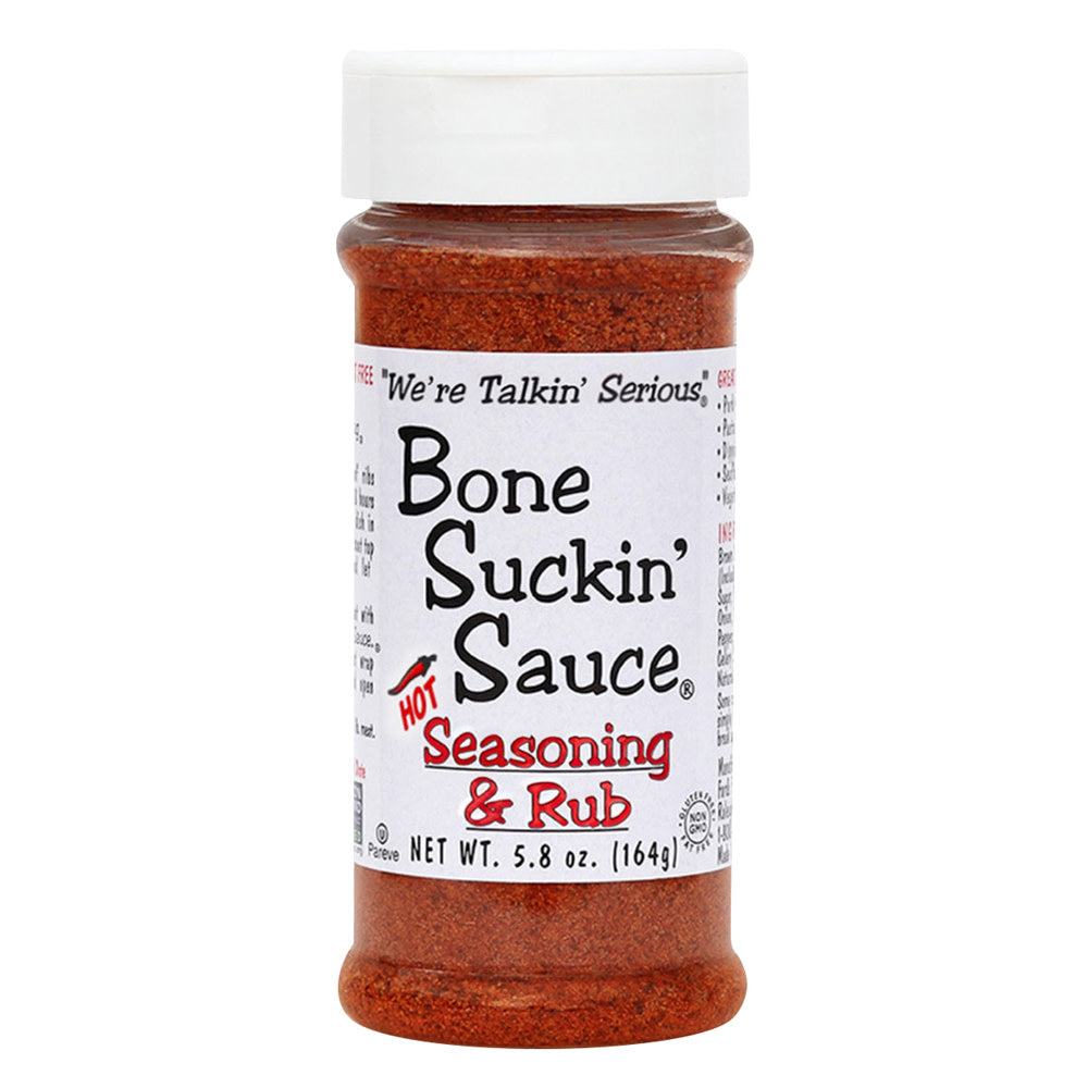 Wholesale Bone Suckin' Sauce Hot Seasoning And Rub 6.2 Oz Bottle- Bulk