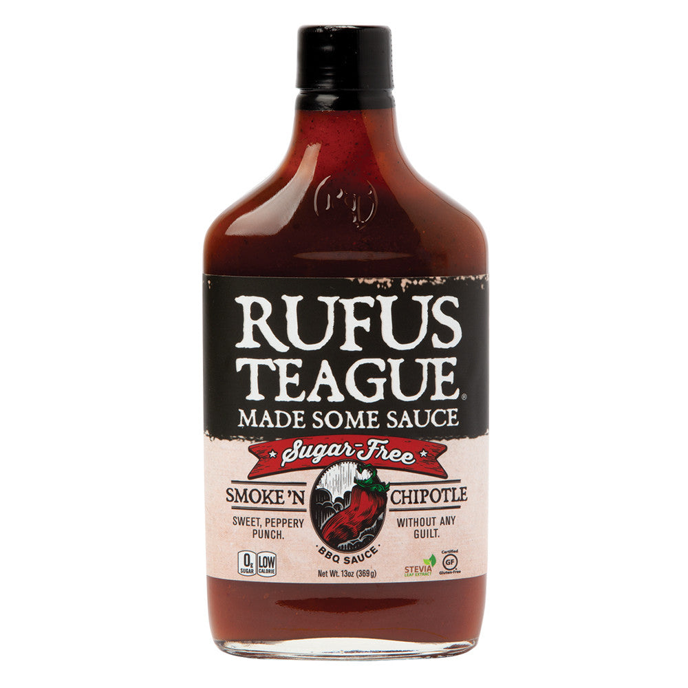 Wholesale Rufus Teague Sugar Free Smoke N Chipotle Bbq Sauce 13 Oz Bottle- Bulk