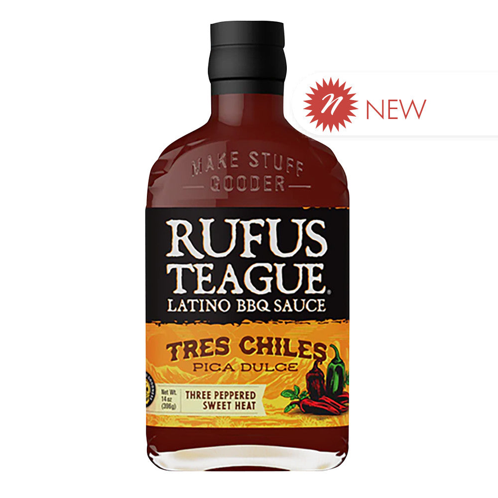 Wholesale Rufus Teague Latino Bbq Sauce Tres Chile Pica Dulce 14 Oz Bottle- Bulk