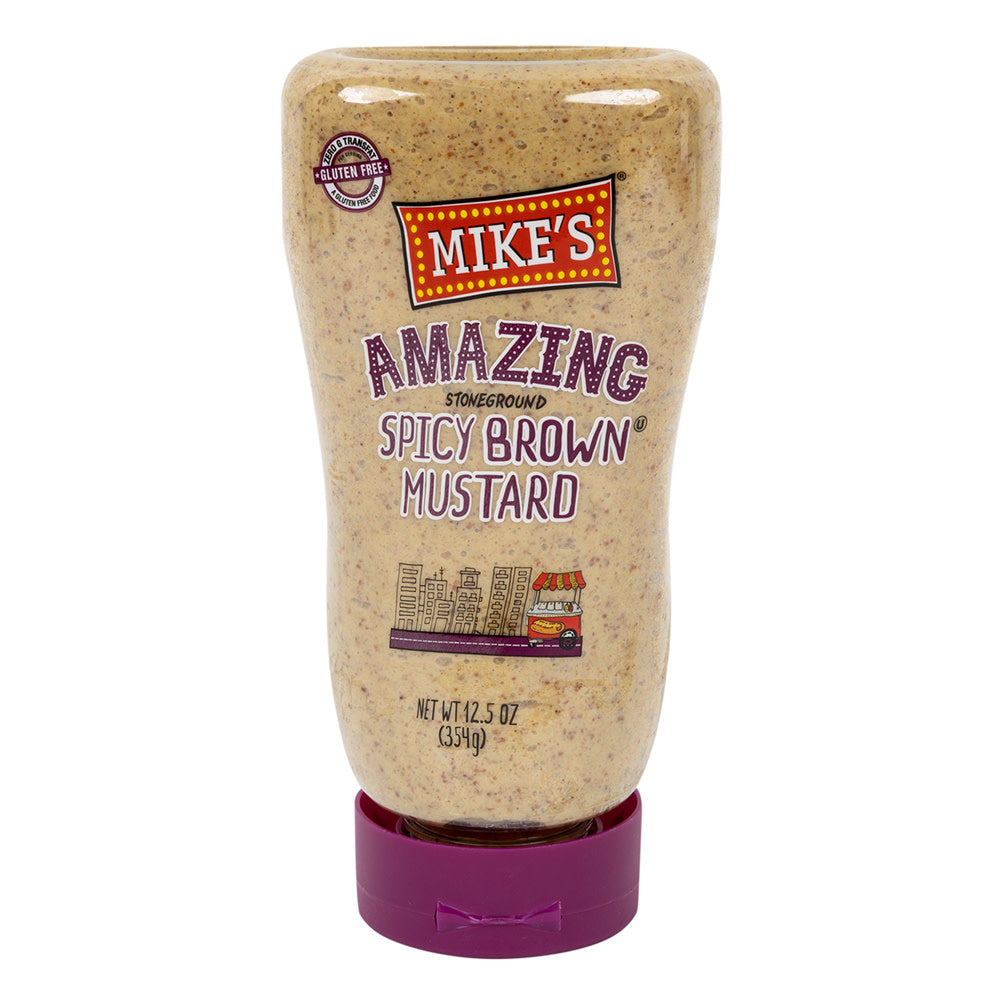 Wholesale Mike'S Amazing Stoneground Spicy Brown Mustard 12.5 Oz Bottle- Bulk