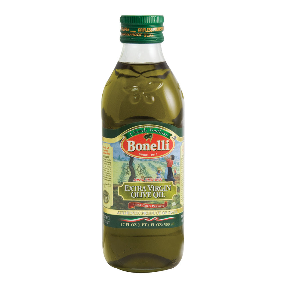 Wholesale Bonelli Extra Virgin Olive Oil 1/2 Liter 16.9 Oz Bottle- Bulk