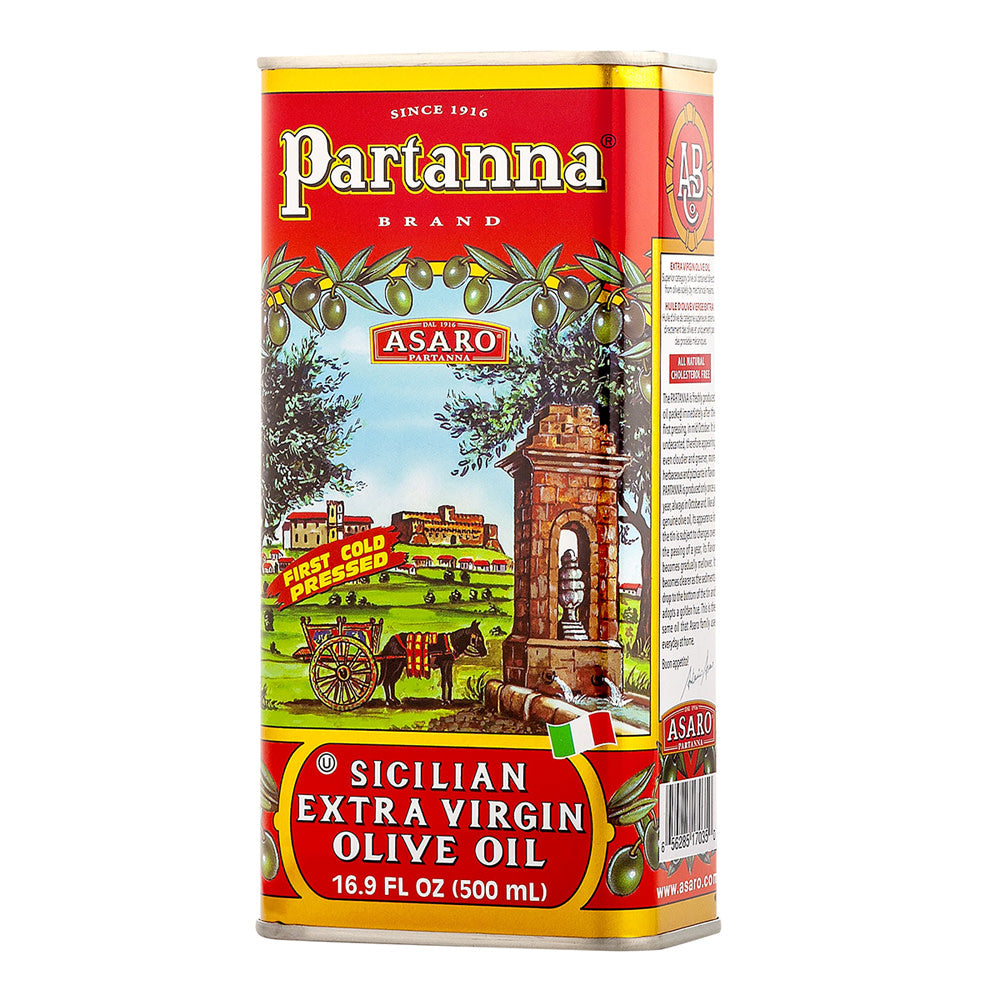 Wholesale Partanna Sicilian Extra Virgin Olive Oil 16.9 Oz Tin-12ct Case Bulk