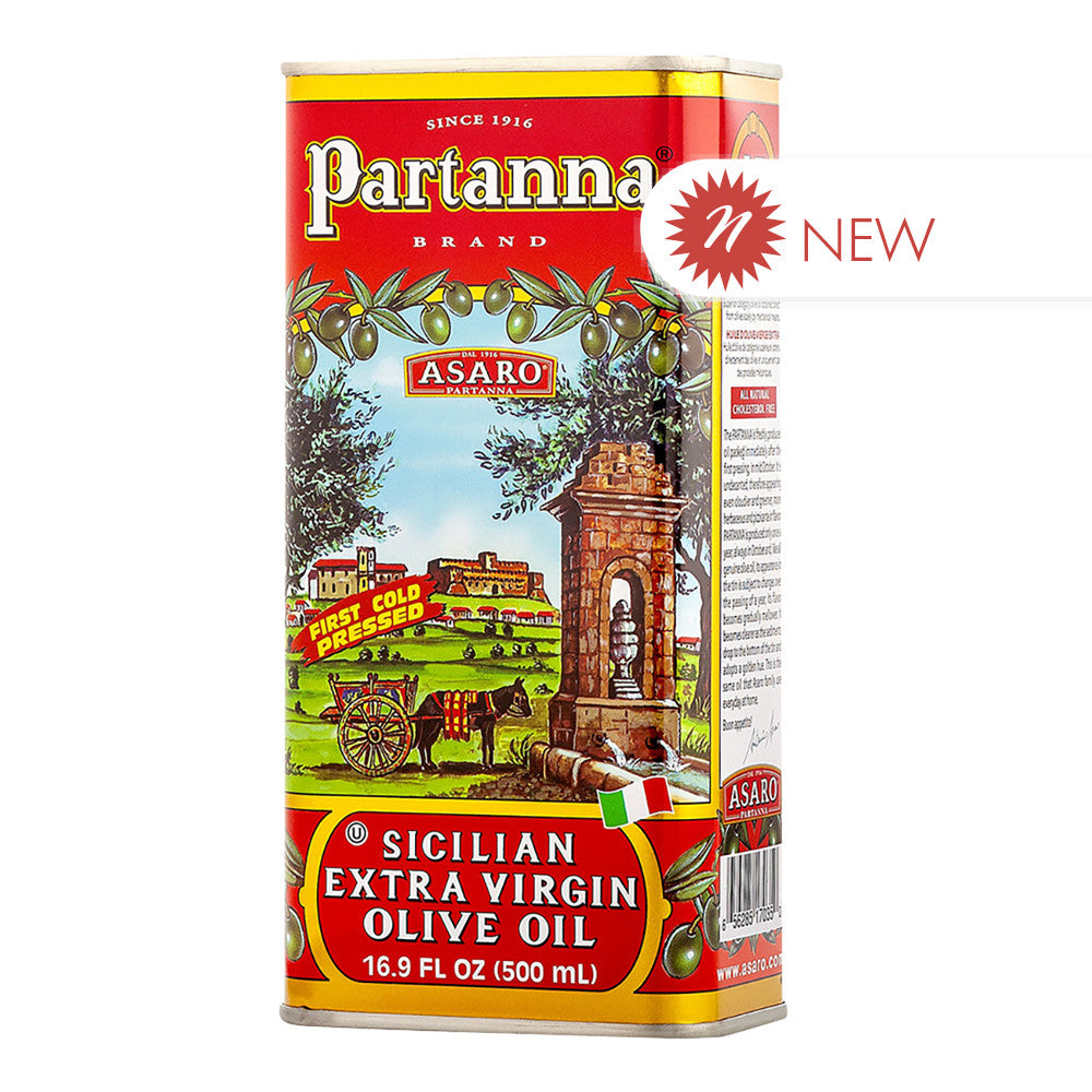 Wholesale Partanna - Oil - Sicilian Extra Virgin Olive Tin - 16.9Oz- Bulk