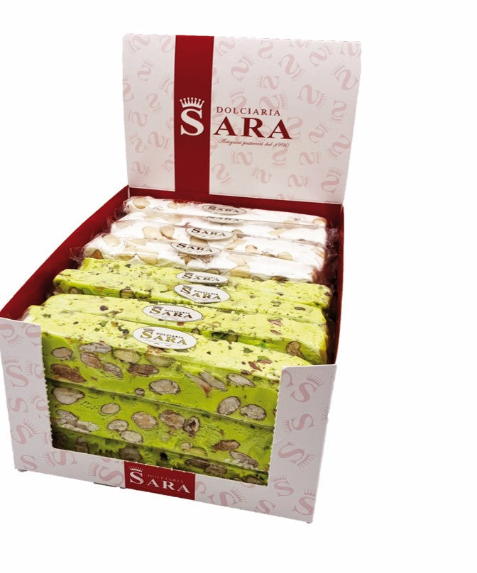 Wholesale Sara Soft Torrone Display – Lemon & Hazelnut 100 GR-24ct Case Bulk