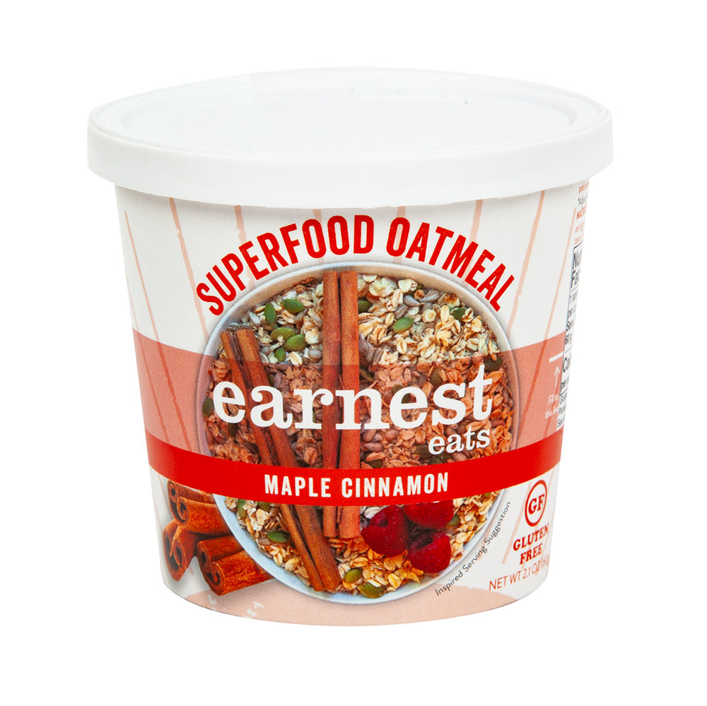Wholesale Earnest Eats Maple Cinnamon Superfood Oatmeal 2.1 Oz Cup- Bulk