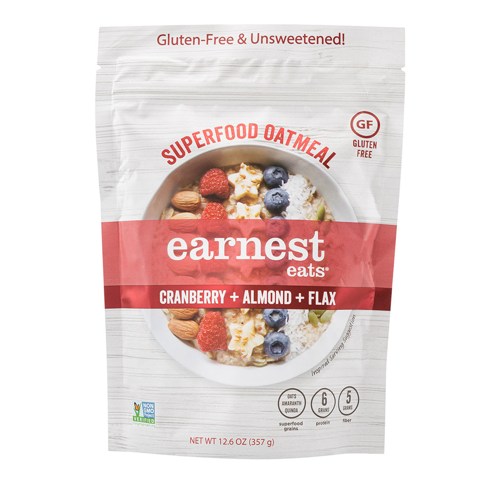 Wholesale Earnest Eats Cranberry Almond Flax Superfood Oatmeal 12.6 Oz Bag-6ct Case Bulk