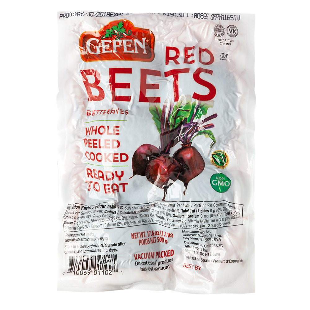 Wholesale Gefen Red Beets Vacuum Packed 17.6 Oz Bag- Bulk