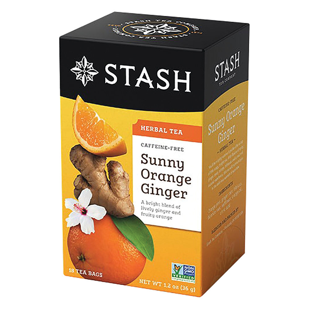 Wholesale Stash Sunny Orange Ginger Herbal Tea 18 Ct Box-6ct Case Bulk