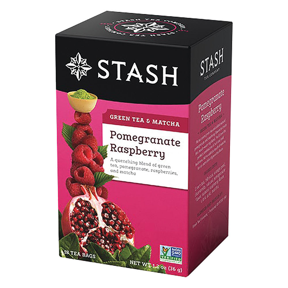 Wholesale Stash Pomegranate Raspberry Tea With Matcha 18 Ct Box-6ct Case Bulk